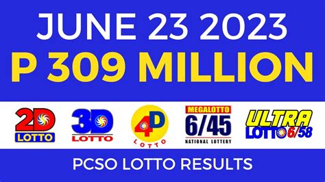 lotto result june 23 2023 9pm